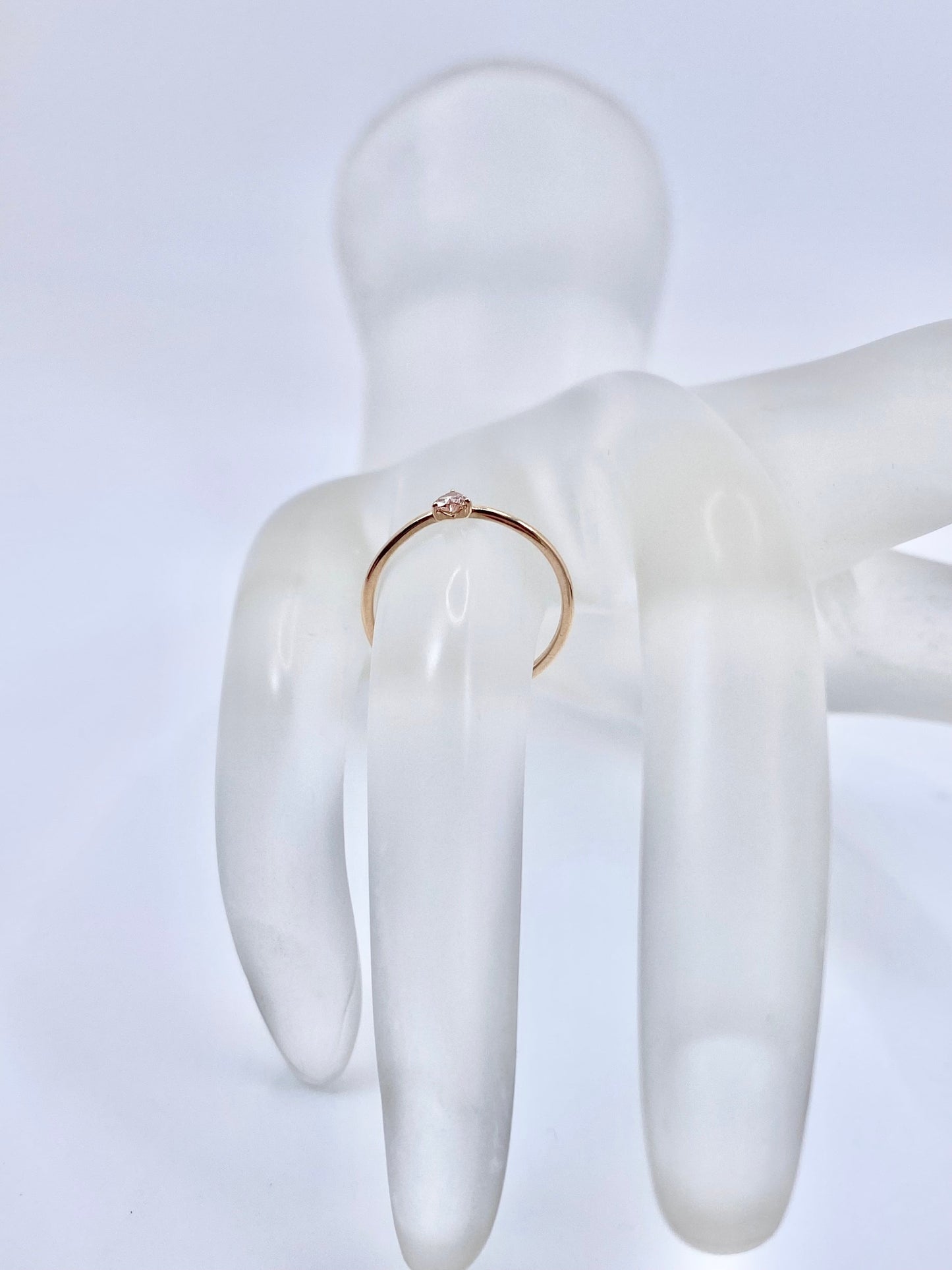 FANCY BROWNISH ORANGY PINK ダイヤモンド 0.045ct K18PG リング 2号リフレッシュメント新品仕上げ・補修・洗浄等済3日以内返品可※カード/キャリア決済の場合 7枚目