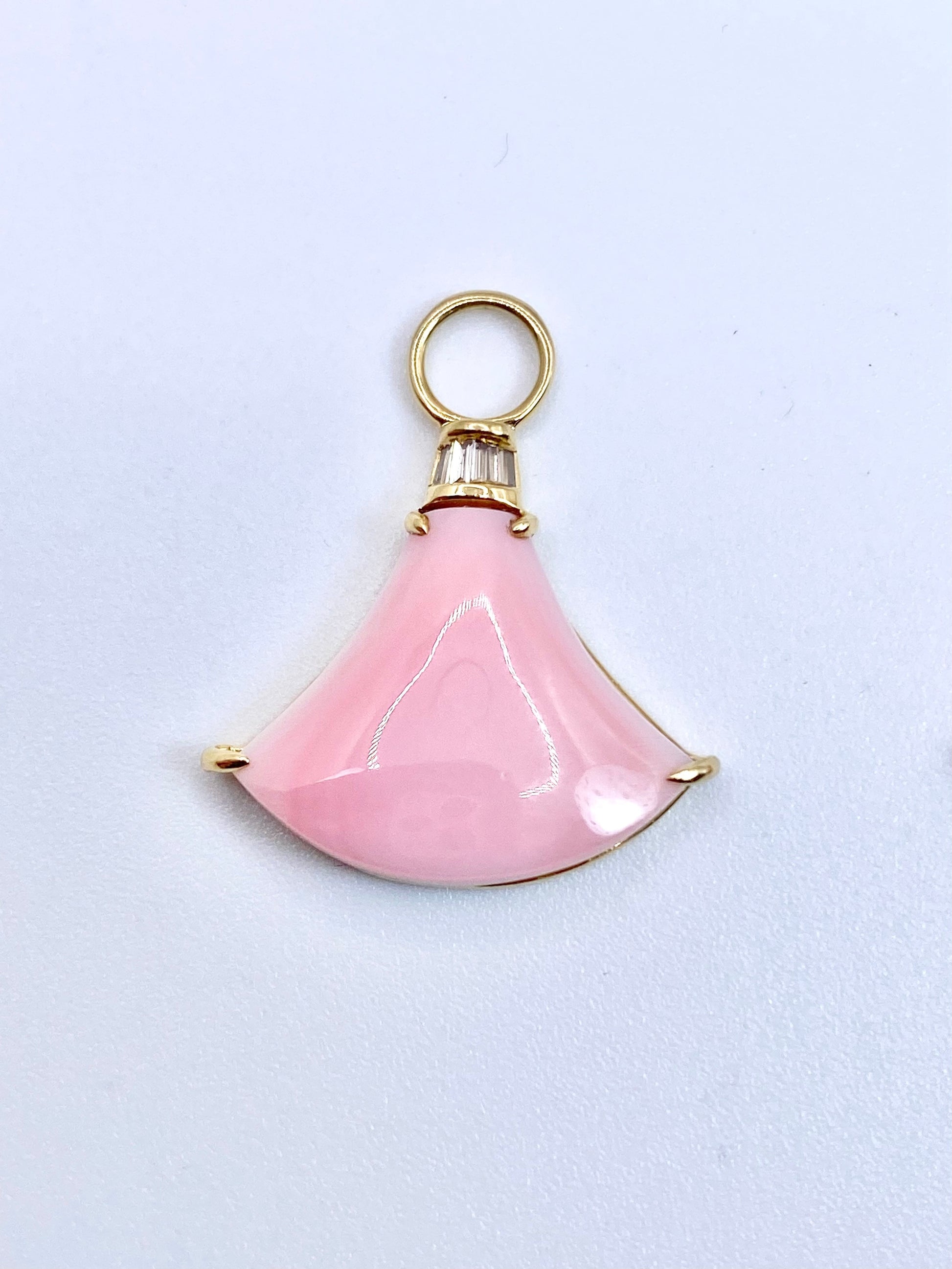コンクシェル / ダイヤモンド 計0.03/0.03ct K18 ピアス チャームリフレッシュメント新品仕上げ・補修・洗浄等済 8枚目