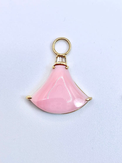 コンクシェル / ダイヤモンド 計0.03/0.03ct K18 ピアス チャームリフレッシュメント新品仕上げ・補修・洗浄等済 8枚目