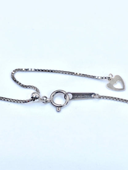 パライバトルマリン 計0.50ct / ダイヤモンド 計0.70ct K18WGP.WG-750刻印 ネックレスリフレッシュメント新品仕上げ・補修・洗浄等済3日以内返品可※カード/キャリア決済の場合 9枚目