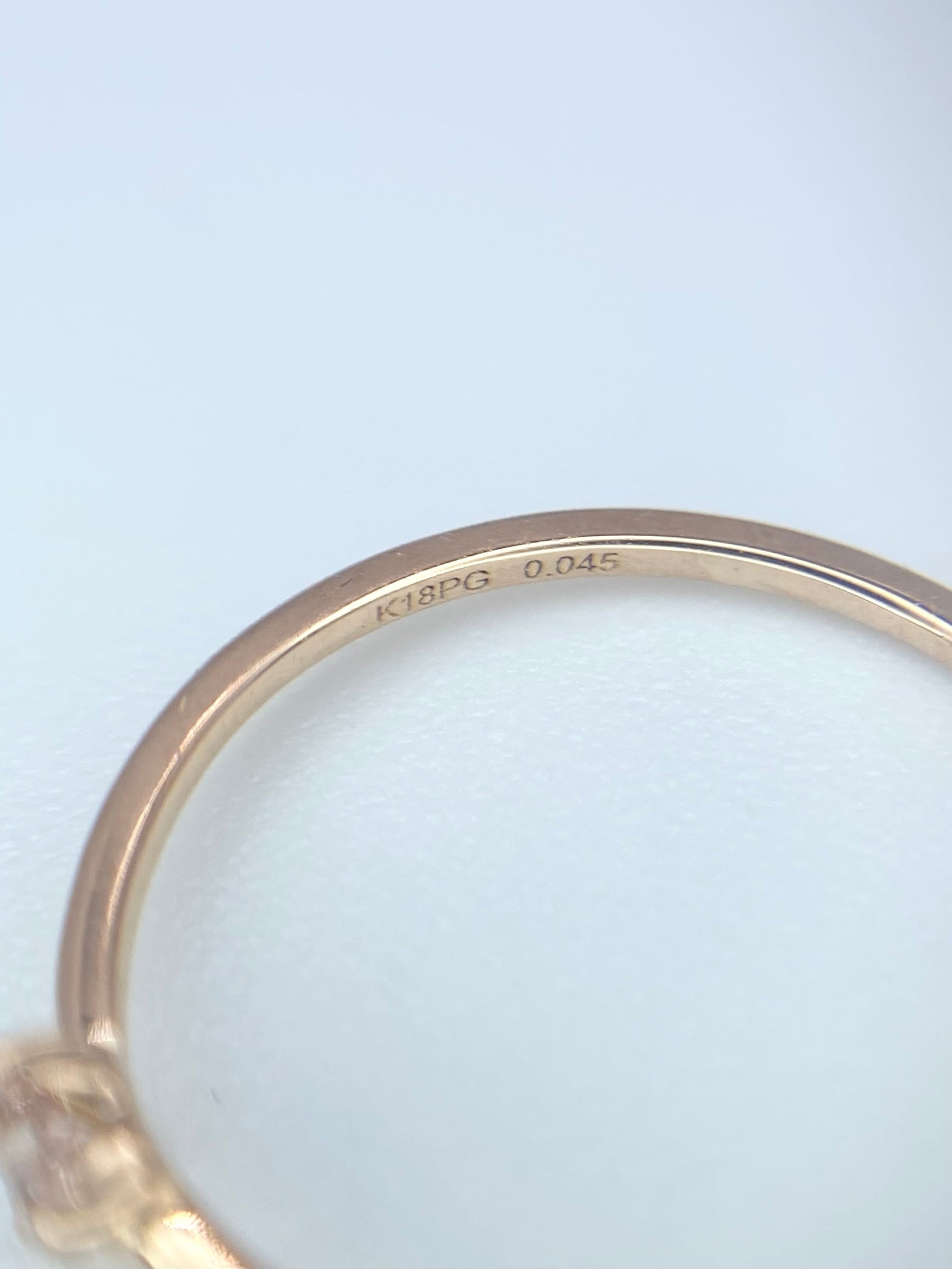 FANCY BROWNISH ORANGY PINK ダイヤモンド 0.045ct K18PG リング 2号リフレッシュメント新品仕上げ・補修・洗浄等済3日以内返品可※カード/キャリア決済の場合 8枚目