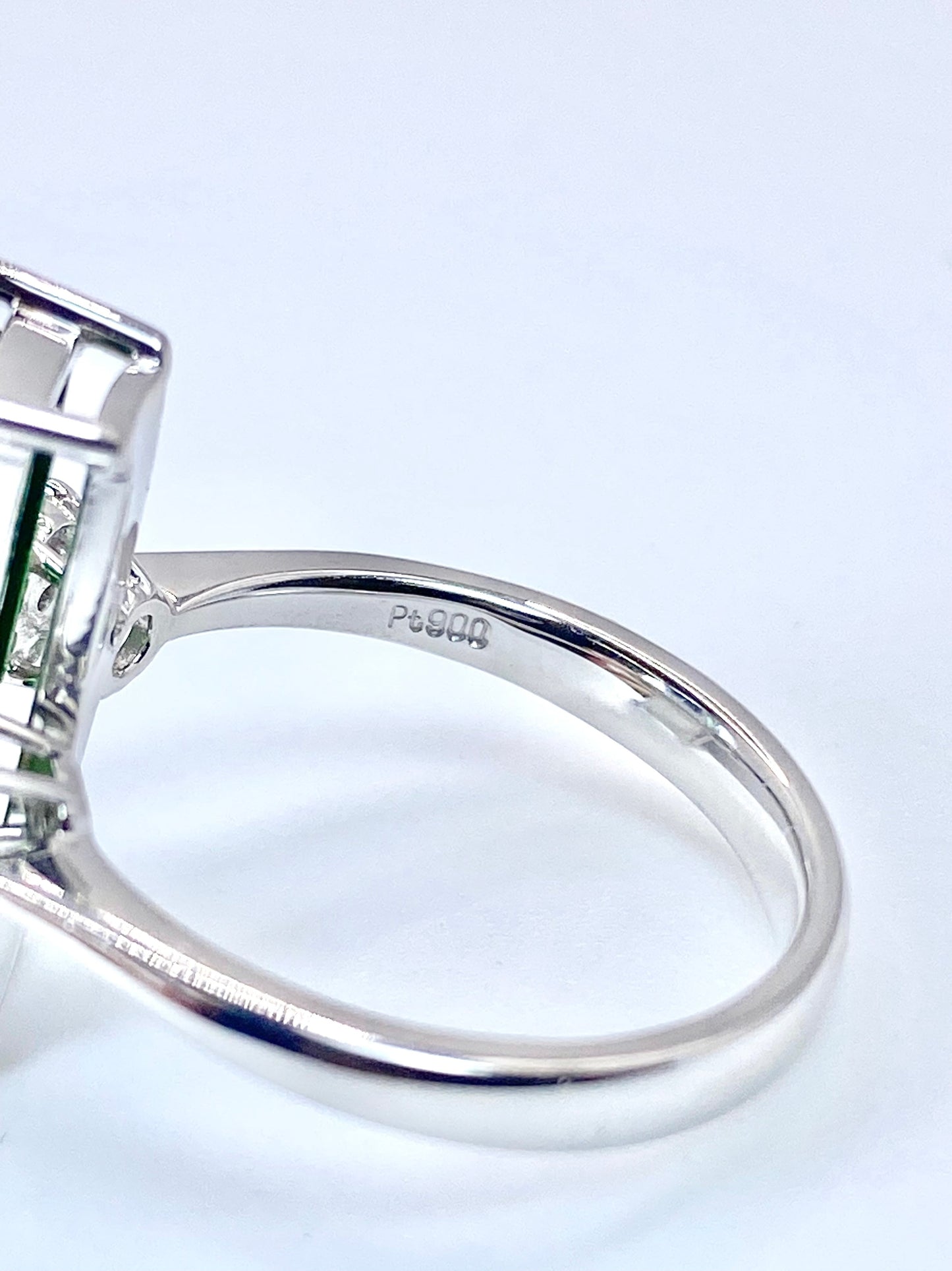 グリーントルマリン 4.31ct / ダイヤモンド 計0.22ct Pt900 リング 11.5号リフレッシュメント新品仕上げ・補修・洗浄等済3日以内返品可※カード/キャリア決済の場合 10枚目