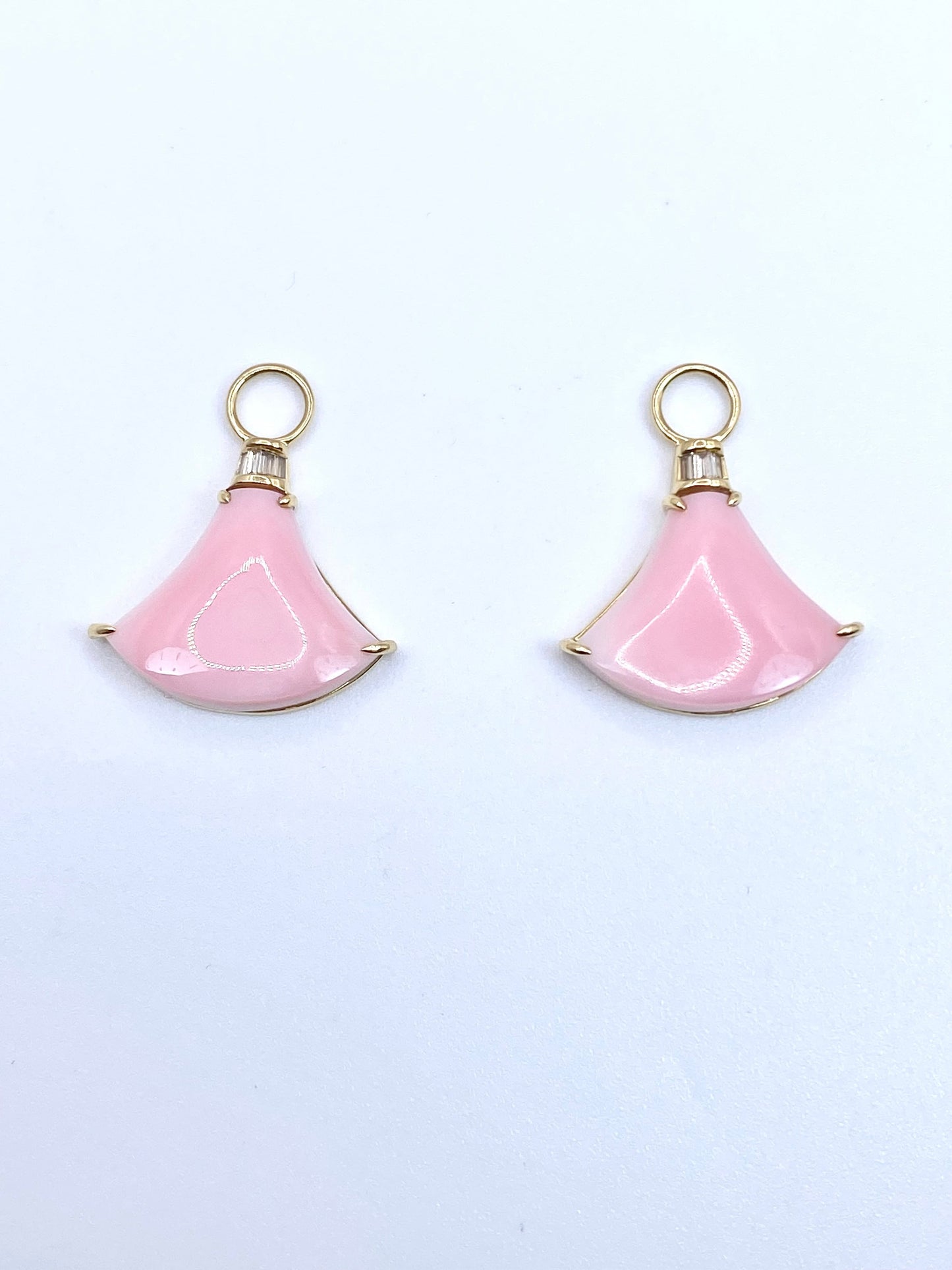 コンクシェル / ダイヤモンド 計0.03/0.03ct K18 ピアス チャームリフレッシュメント新品仕上げ・補修・洗浄等済 3枚目