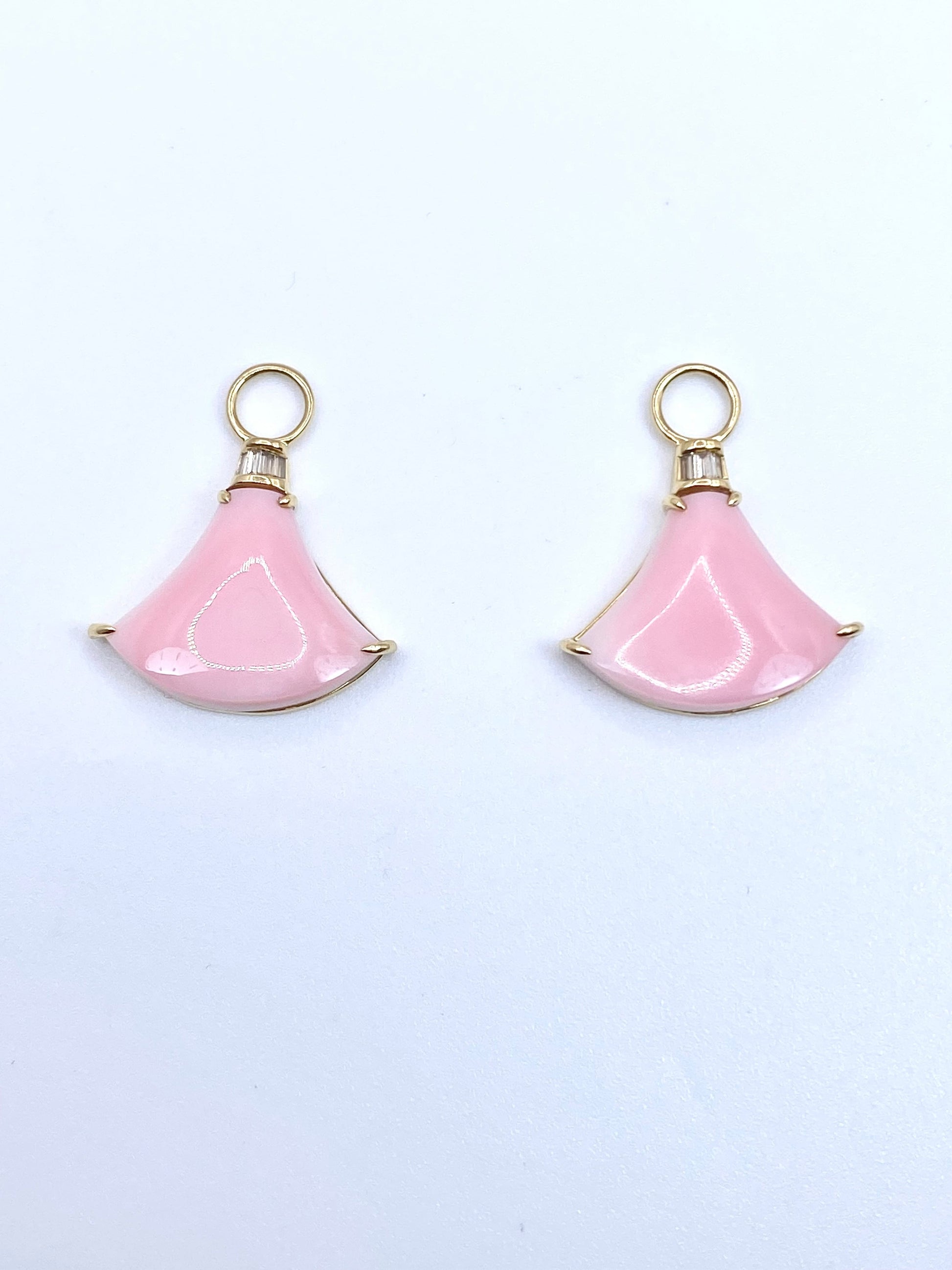 コンクシェル / ダイヤモンド 計0.03/0.03ct K18 ピアス チャームリフレッシュメント新品仕上げ・補修・洗浄等済 3枚目