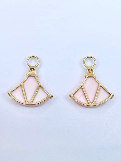 コンクシェル / ダイヤモンド 計0.03/0.03ct K18 ピアス チャームリフレッシュメント新品仕上げ・補修・洗浄等済 4枚目