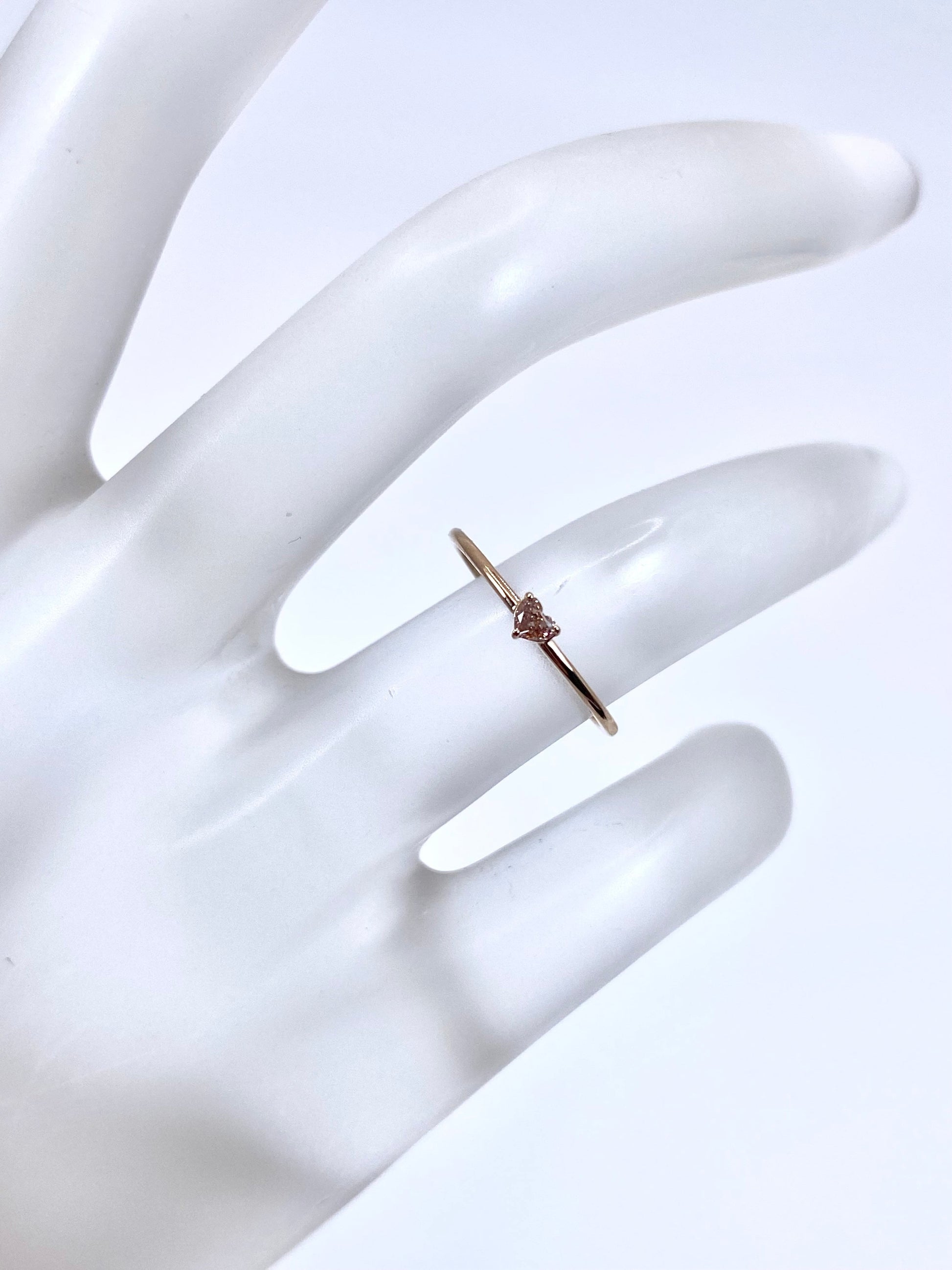 FANCY BROWNISH ORANGY PINK ダイヤモンド 0.045ct K18PG リング 2号リフレッシュメント新品仕上げ・補修・洗浄等済3日以内返品可※カード/キャリア決済の場合 4枚目