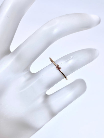 FANCY BROWNISH ORANGY PINK ダイヤモンド 0.045ct K18PG リング 2号リフレッシュメント新品仕上げ・補修・洗浄等済3日以内返品可※カード/キャリア決済の場合 4枚目