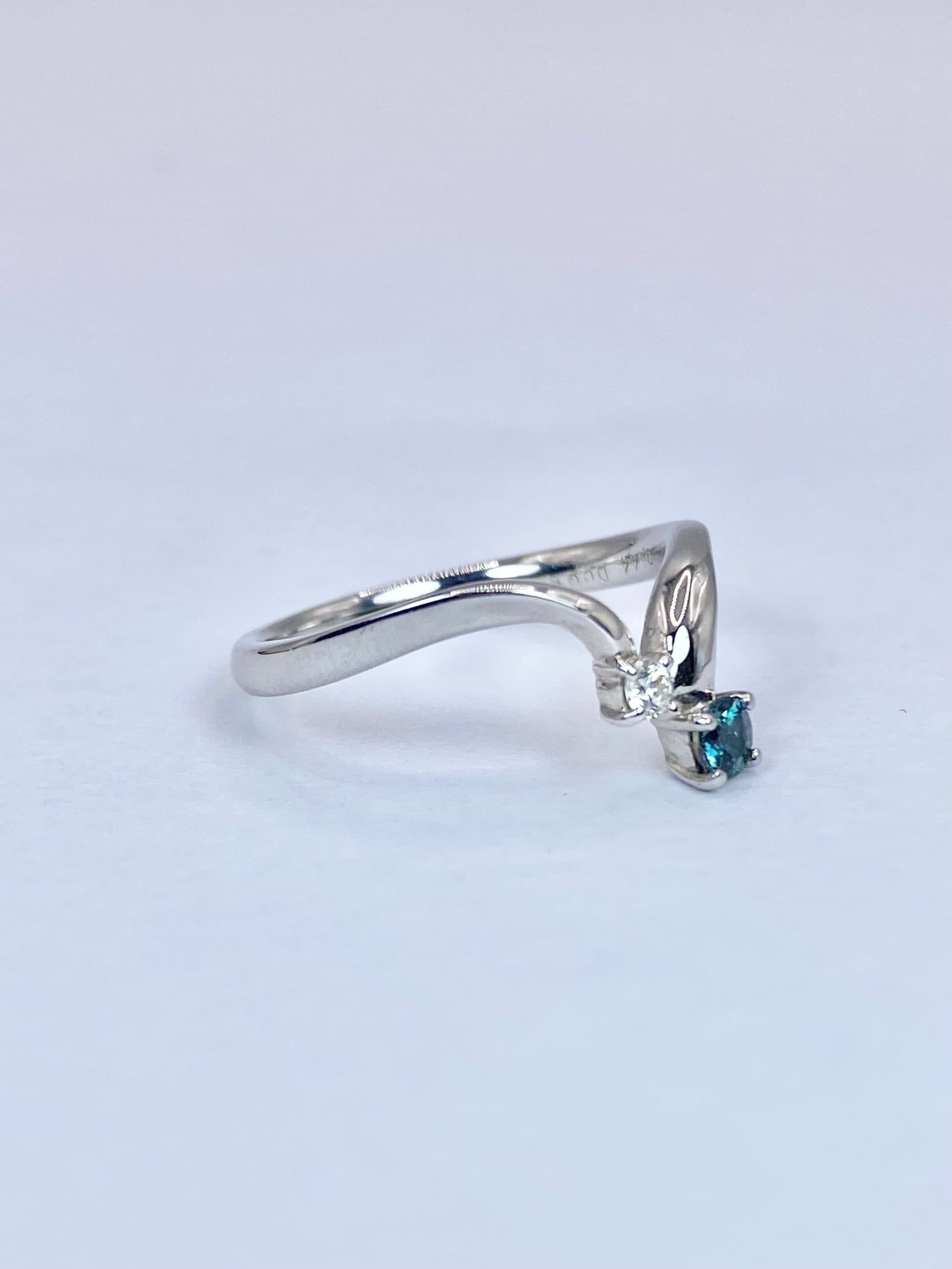 アレキサンドライト 0.144ct ダイヤモンド 0.05 Pt900 リング 10号リフレッシュメント新品仕上げ・補修・洗浄等済3日以内返品可※カード/キャリア決済の場合 9枚目