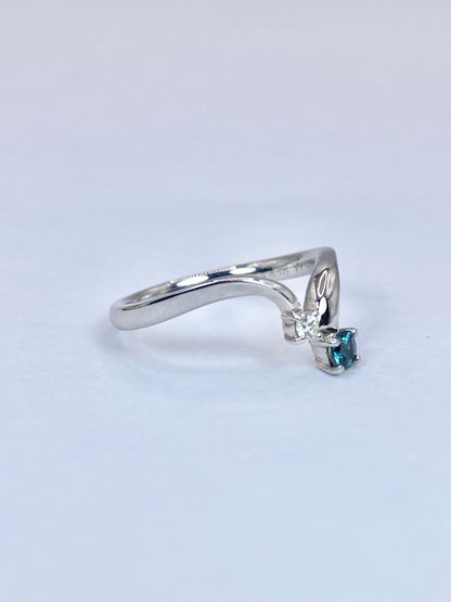 アレキサンドライト 0.144ct ダイヤモンド 0.05 Pt900 リング 10号リフレッシュメント新品仕上げ・補修・洗浄等済3日以内返品可※カード/キャリア決済の場合 9枚目