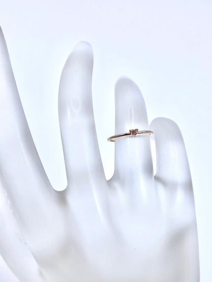 FANCY BROWNISH ORANGY PINK ダイヤモンド 0.045ct K18PG リング 2号リフレッシュメント新品仕上げ・補修・洗浄等済3日以内返品可※カード/キャリア決済の場合 6枚目