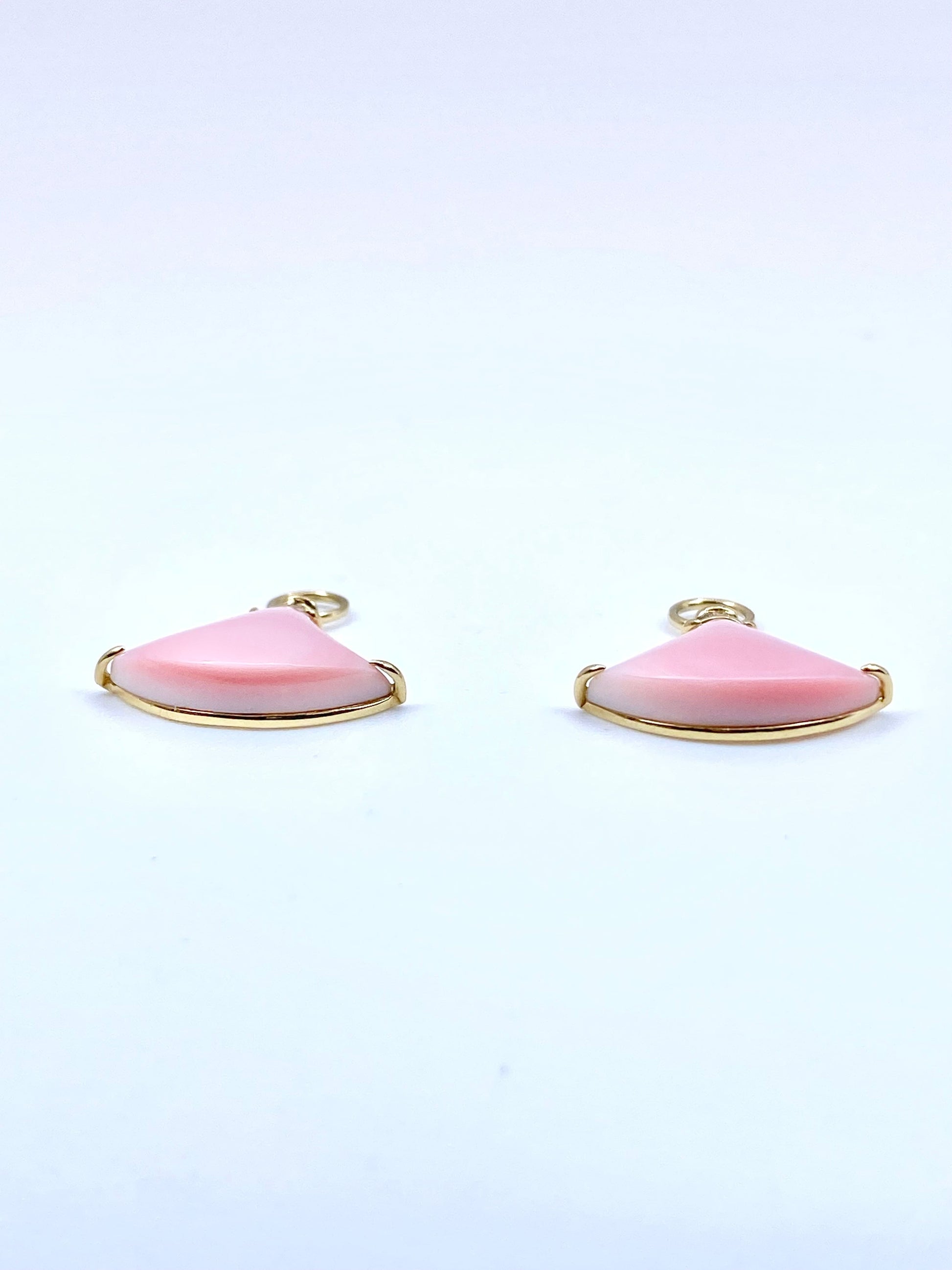 コンクシェル / ダイヤモンド 計0.03/0.03ct K18 ピアス チャームリフレッシュメント新品仕上げ・補修・洗浄等済 5枚目