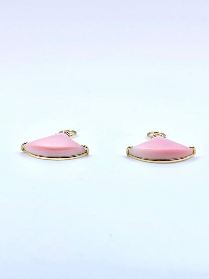 コンクシェル / ダイヤモンド 計0.03/0.03ct K18 ピアス チャームリフレッシュメント新品仕上げ・補修・洗浄等済 5枚目