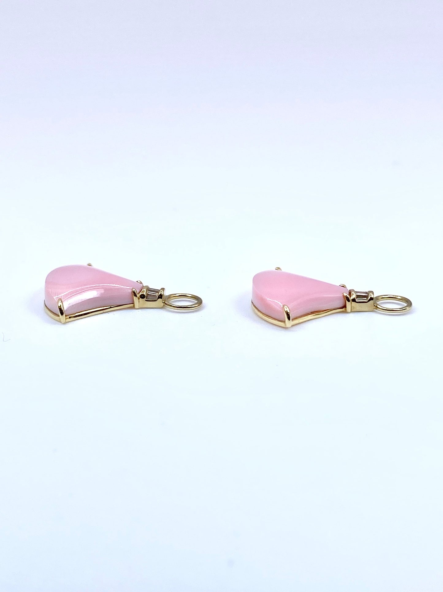 コンクシェル / ダイヤモンド 計0.03/0.03ct K18 ピアス チャームリフレッシュメント新品仕上げ・補修・洗浄等済 6枚目