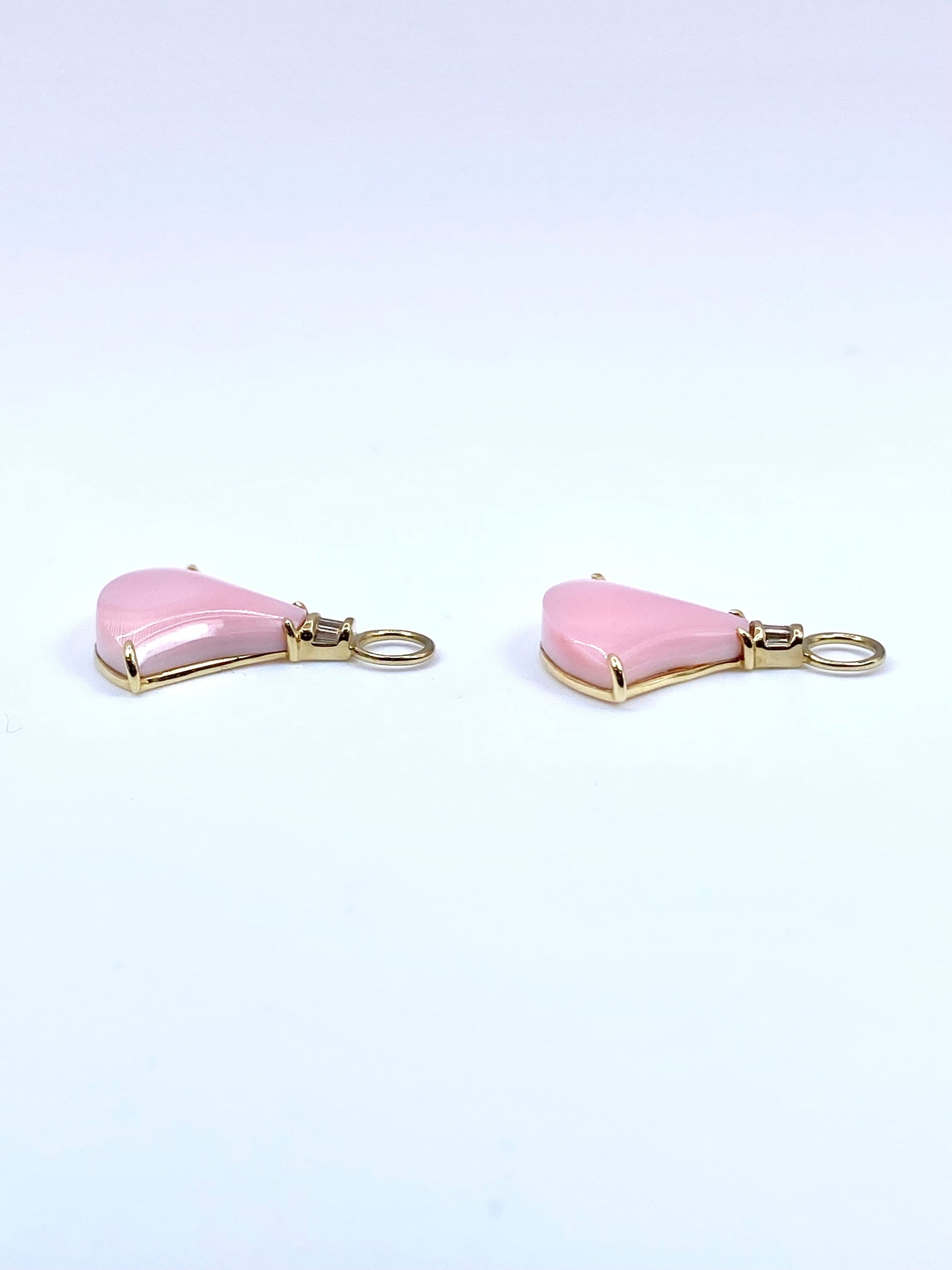 コンクシェル / ダイヤモンド 計0.03/0.03ct K18 ピアス チャームリフレッシュメント新品仕上げ・補修・洗浄等済 6枚目