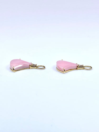 コンクシェル / ダイヤモンド 計0.03/0.03ct K18 ピアス チャームリフレッシュメント新品仕上げ・補修・洗浄等済 6枚目