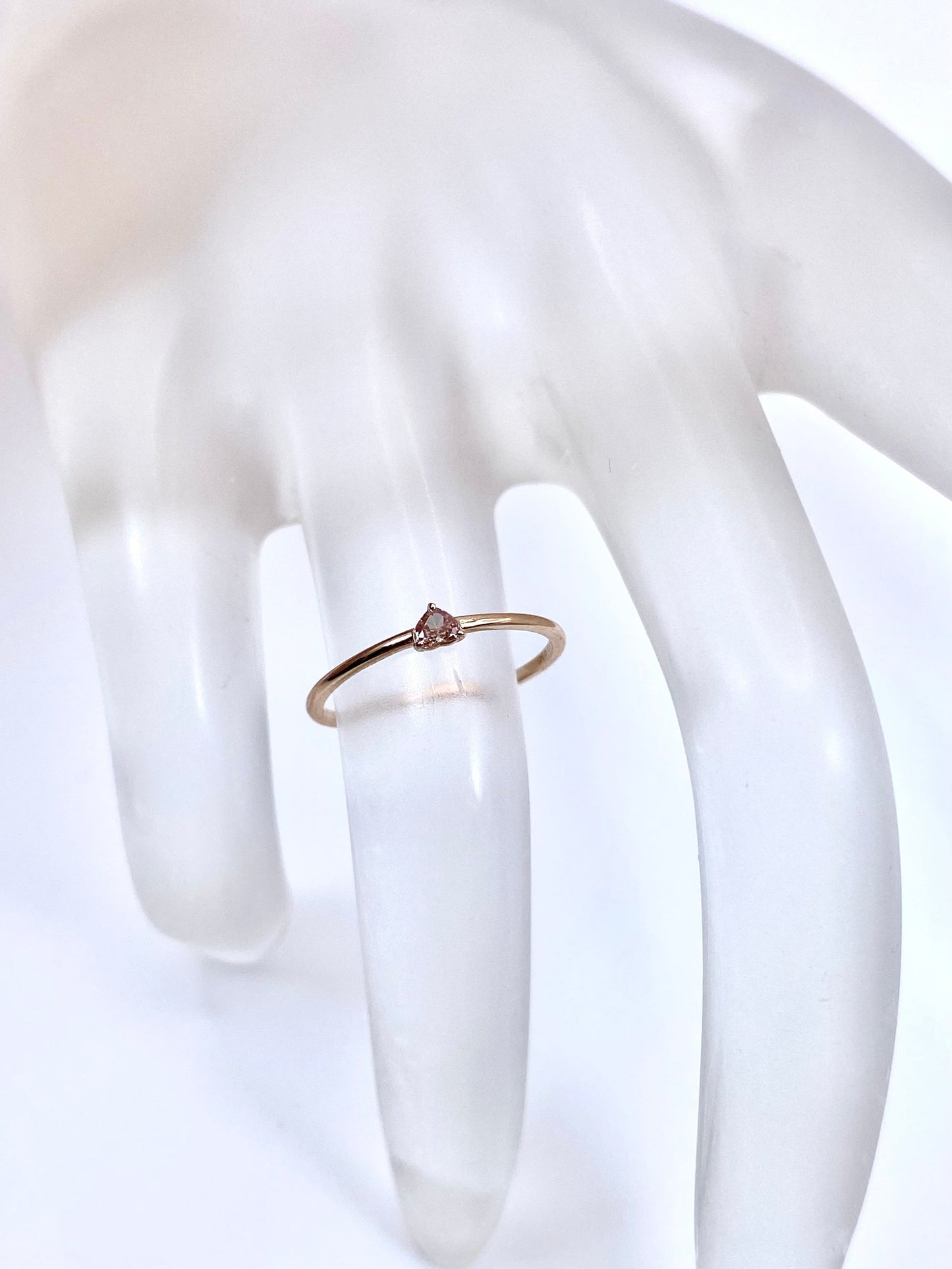 FANCY BROWNISH ORANGY PINK ダイヤモンド 0.045ct K18PG リング 2号リフレッシュメント新品仕上げ・補修・洗浄等済3日以内返品可※カード/キャリア決済の場合 5枚目