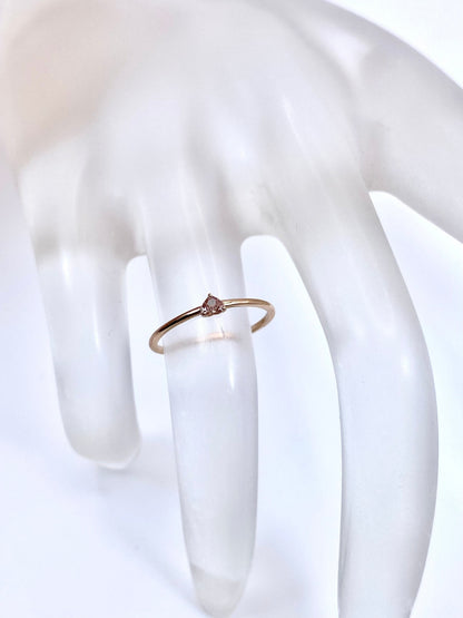 FANCY BROWNISH ORANGY PINK ダイヤモンド 0.045ct K18PG リング 2号リフレッシュメント新品仕上げ・補修・洗浄等済3日以内返品可※カード/キャリア決済の場合 5枚目