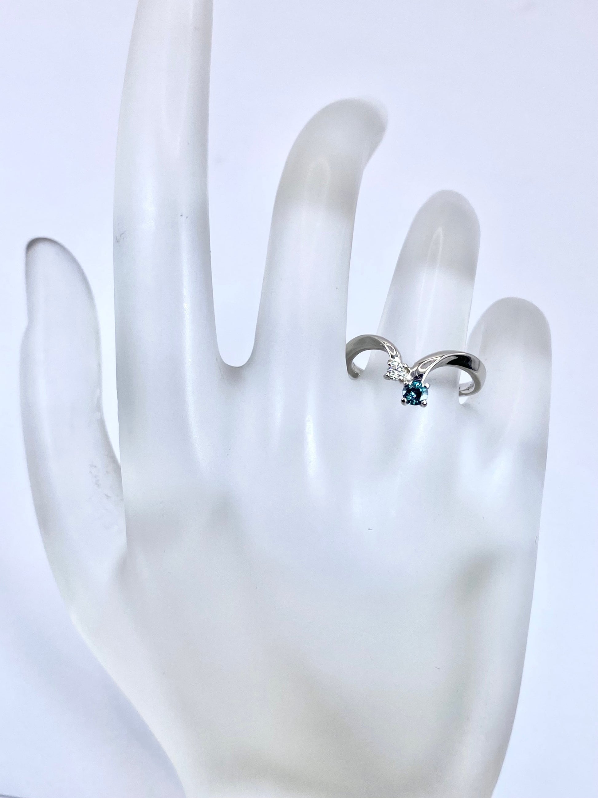 アレキサンドライト 0.144ct ダイヤモンド 0.05 Pt900 リング 10号リフレッシュメント新品仕上げ・補修・洗浄等済3日以内返品可※カード/キャリア決済の場合 4枚目
