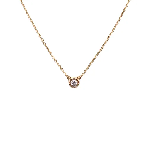 ティファニー Tiffany&Co. 750 K18 PG 2.2g エレサペレッティ バイザヤード ダイヤ 1P チェーン ネックレス