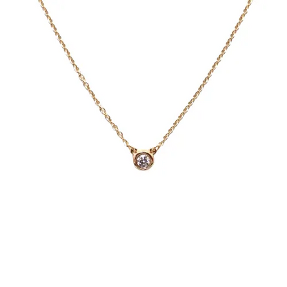 ティファニー Tiffany&Co. 750 K18 PG 2.2g エレサペレッティ バイザヤード ダイヤ 1P チェーン ネックレス