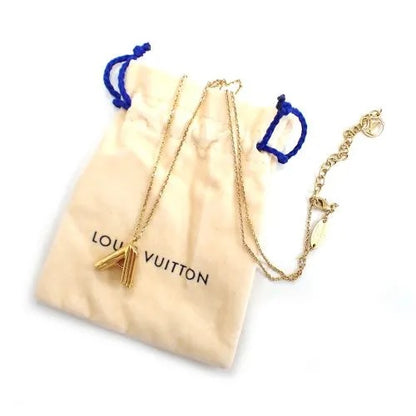 ルイヴィトン LOUIS VUITTON メタル ゴールドメッキ LV&ME イニシャル A ネックレス