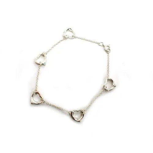 ティファニー Tiffany&Co. スターリングシルバー SV925 オープンハート 5P ブレスレット