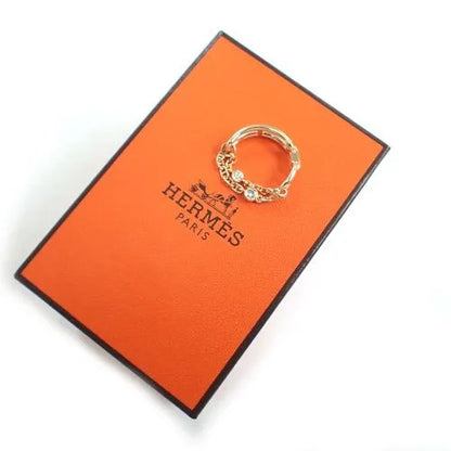 エルメス HERMES 750 K18 PG シェーヌダンクル カオス ダイヤ 0.1ct リング 3.8g #53 指輪 ジュエリー 箱付き