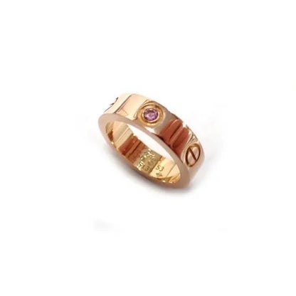 カルティエ Cartier 750 K18 PG ピンクサファイア 1P ラブリング 指輪 ジュエリー