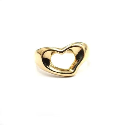 TIFFANY&Co. ティファニー 18K エルサ ペレッティ オープンハート リング 指輪 ジュエリー ヴィンテージ
