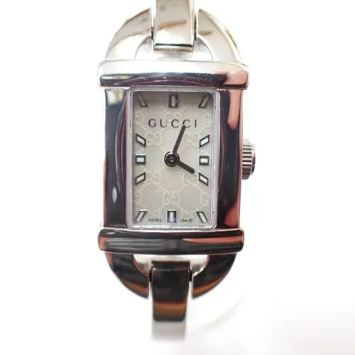 グッチ GUCCI 6800L シェル文字盤 シルバー レディース 腕時計 ドレスウォッチ 電池交換済み