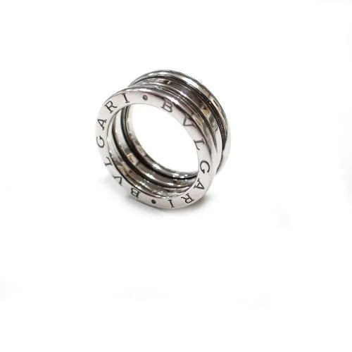 ブルガリBVLGARI #50 750 K18 B-zero1 ビーゼロワン 3バンド ホワイトゴールド リング 指輪 箱付き