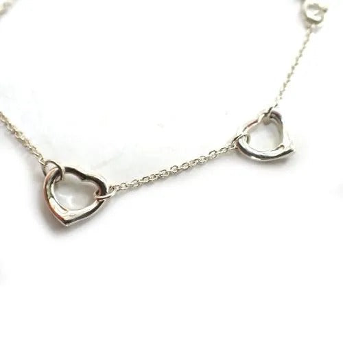 ティファニー Tiffany&Co. スターリングシルバー SV925 オープンハート 5P ブレスレット