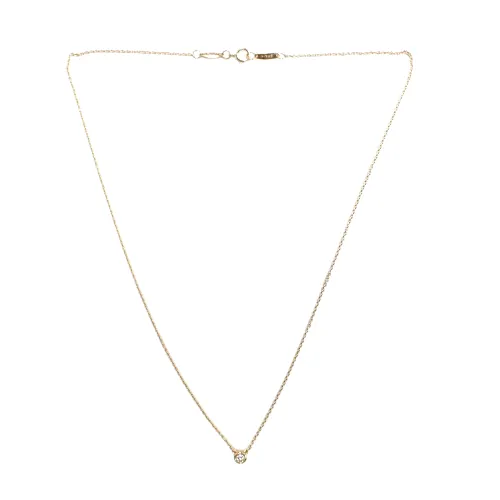 ティファニー Tiffany&Co. 750 K18 PG 2.2g エレサペレッティ バイザヤード ダイヤ 1P チェーン ネックレス