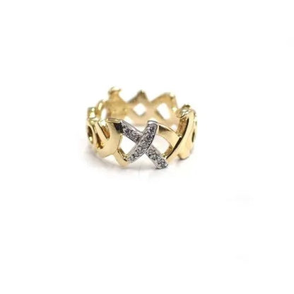TIFFANY&Co. ティファニー 750 K18 PT950 ダイヤ 12P ラブ＆キス リング パロマピカソ  指輪 ジュエリー