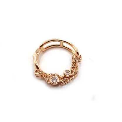 エルメス HERMES 750 K18 PG シェーヌダンクル カオス ダイヤ 0.1ct リング 3.8g #53 指輪 ジュエリー 箱付き