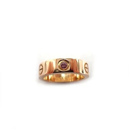 カルティエ Cartier 750 K18 PG ピンクサファイア 1P ラブリング 指輪 ジュエリー
