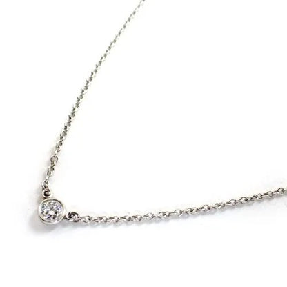 ティファニー Tiffany&Co. Pt950 2.5g エレサペレッティ バイザヤード ダイヤ 1P チェーン ネックレス