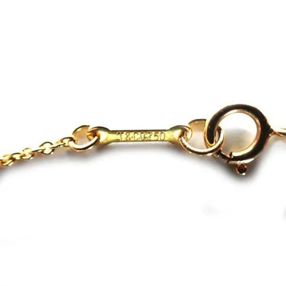 ティファニー TIFFANY&Co. K18 ヒスイ エレサペレッティ オープンハート チェーン ネックレス ジュエリー