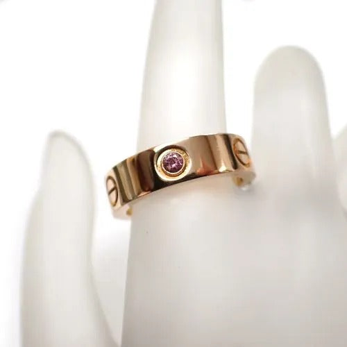 カルティエ Cartier 750 K18 PG ピンクサファイア 1P ラブリング 指輪 ジュエリー