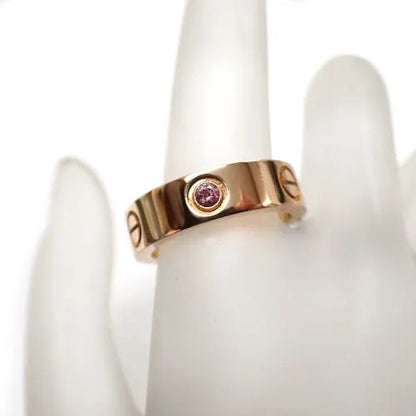 カルティエ Cartier 750 K18 PG ピンクサファイア 1P ラブリング 指輪 ジュエリー