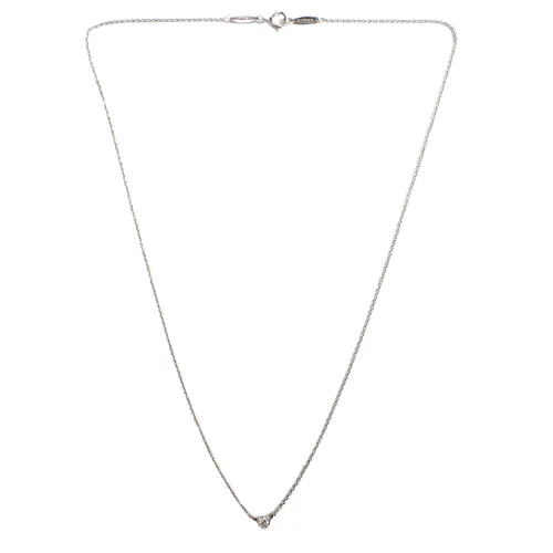 ティファニー Tiffany&Co. Pt950 2.5g エレサペレッティ バイザヤード ダイヤ 1P チェーン ネックレス