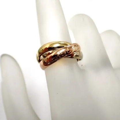 カルティエ Cartier 750 K18 YG WG PG 6.7g 48号 トリニティ リング 指輪 ジュエリー
