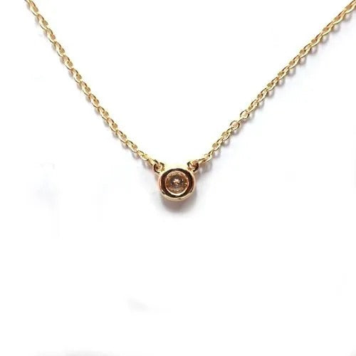 ティファニー Tiffany&Co. 750 K18 PG 2.2g エレサペレッティ バイザヤード ダイヤ 1P チェーン ネックレス