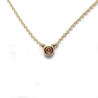 ティファニー Tiffany&Co. 750 K18 PG 2.2g エレサペレッティ バイザヤード ダイヤ 1P チェーン ネックレス
