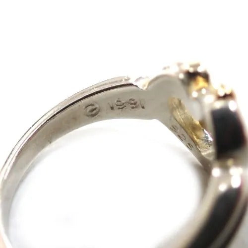 ティファニー TIFFANY&Co. スターリングシルバー SV925 750 K18 1991 ハート リボン リング 指輪 ジュエリー