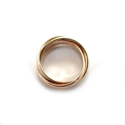 カルティエ Cartier 750 K18 YG WG PG 6.7g 48号 トリニティ リング 指輪 ジュエリー