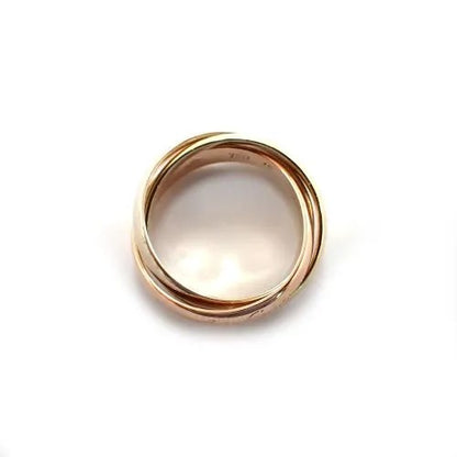 カルティエ Cartier 750 K18 YG WG PG 6.7g 48号 トリニティ リング 指輪 ジュエリー