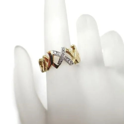 TIFFANY&Co. ティファニー 750 K18 PT950 ダイヤ 12P ラブ＆キス リング パロマピカソ  指輪 ジュエリー
