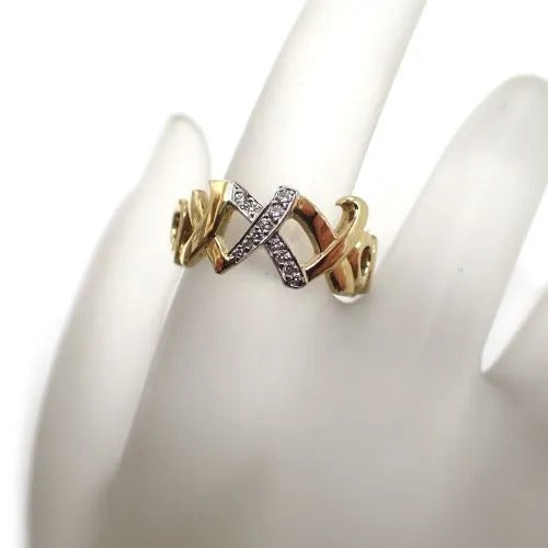 TIFFANY&Co. ティファニー 750 K18 PT950 ダイヤ 12P ラブ＆キス リング パロマピカソ  指輪 ジュエリー