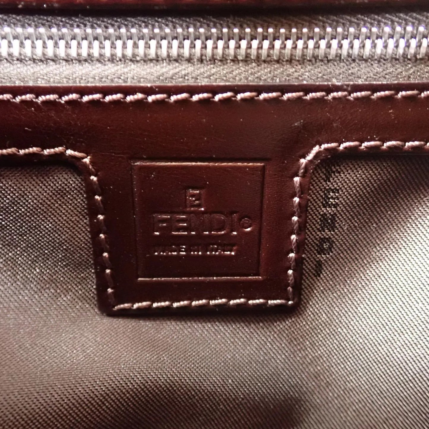 フェンディFENDI ズッカ ナイロン レザー マンマバケット ワンショルダー ハンド バッグ